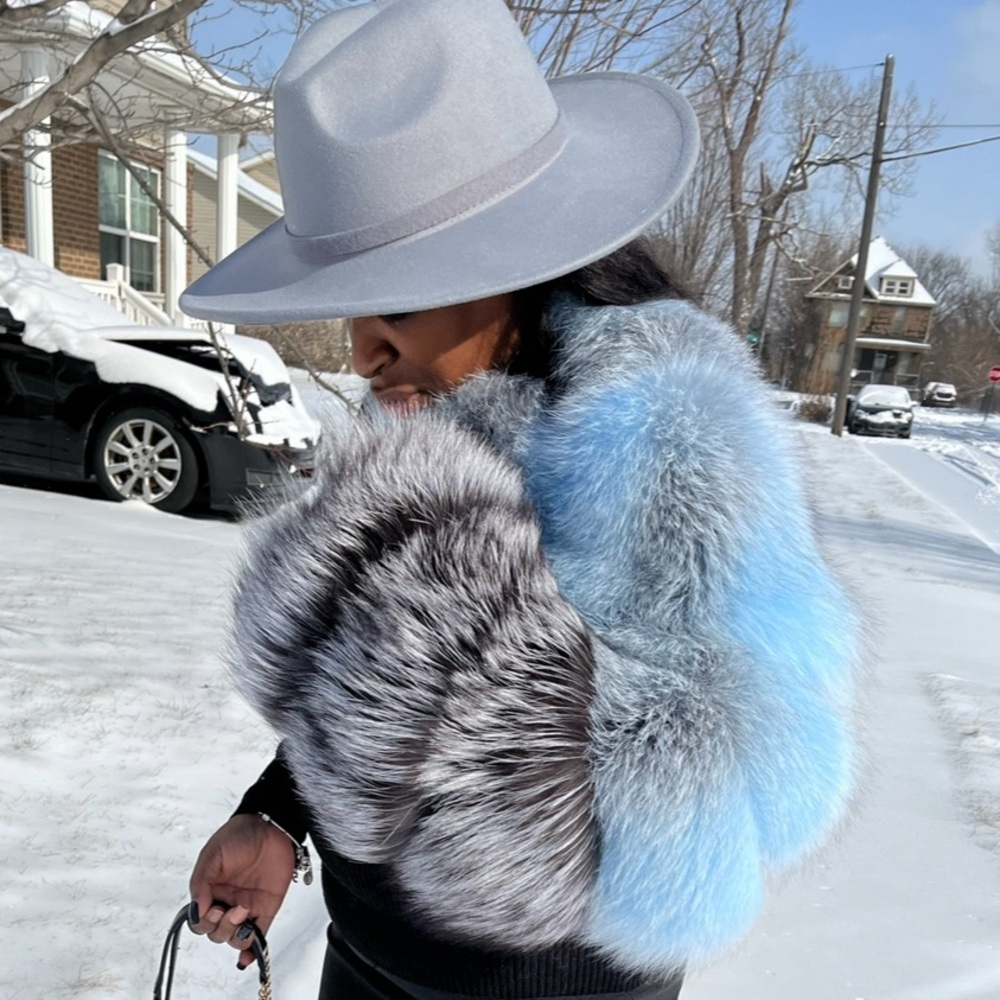 Multi colored mink Infallible  Fur sleeve